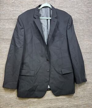 Wilke-Rodriguez Blazer Mens 48 Long Gray Wool Two Button Suit Jacket Indonesia